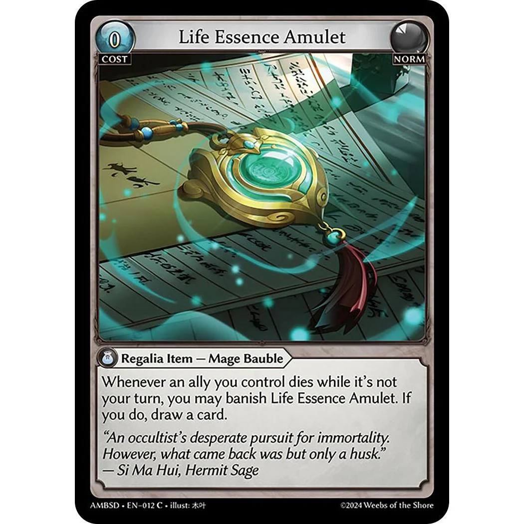 Life Essence Amulet (012) (Mortal Ambition Starter Decks)