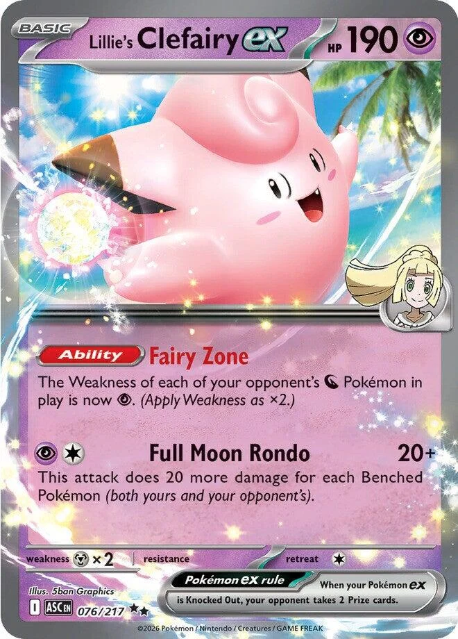 Lillie's Clefairy ex (076/217) (ME: Ascended Heroes)