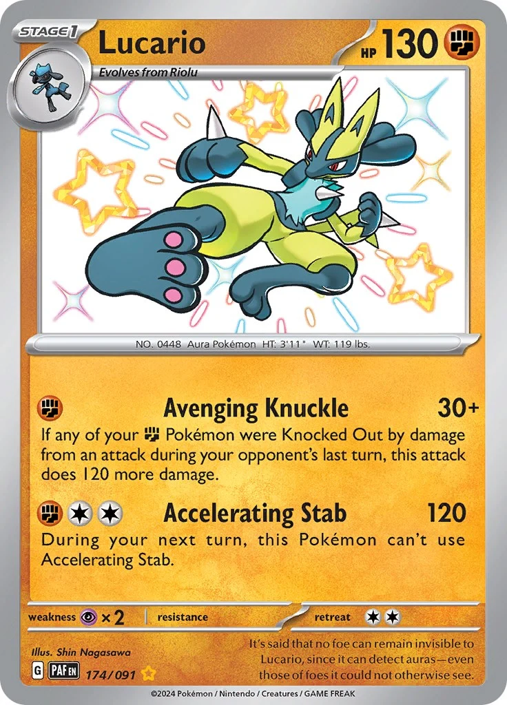 Lucario (174/091) (SV: Paldean Fates)