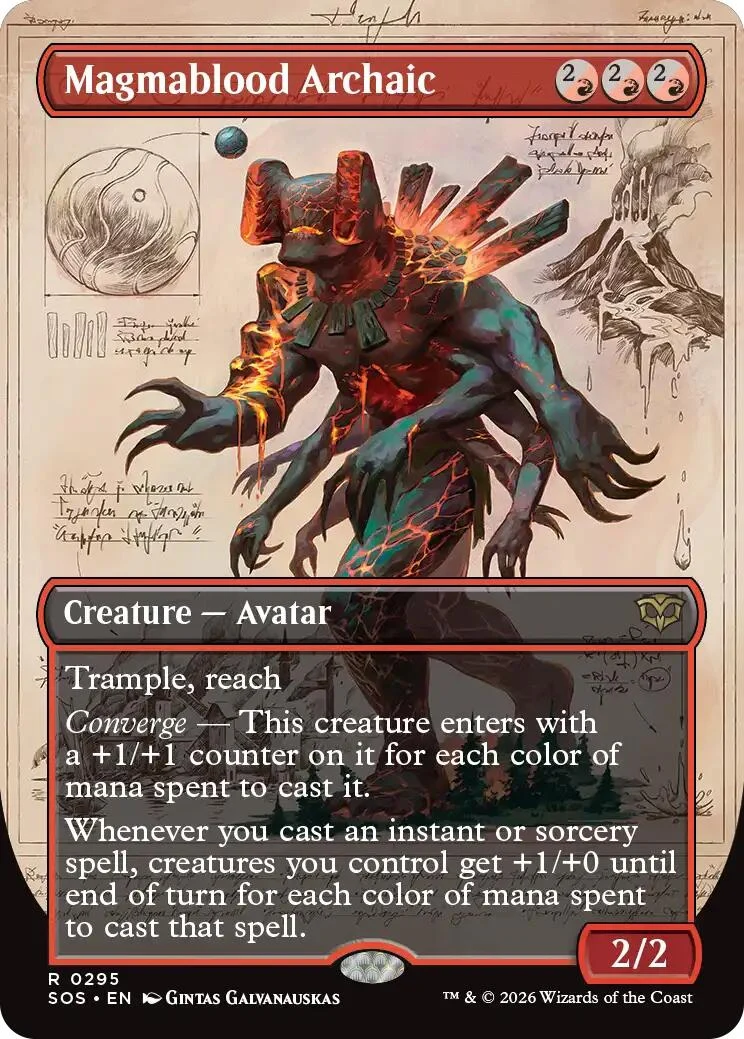Magmablood Archaic (Borderless) (295) (Secrets of Strixhaven)