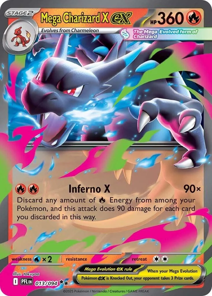 Mega Charizard X ex (013/094) (ME02: Phantasmal Flames)
