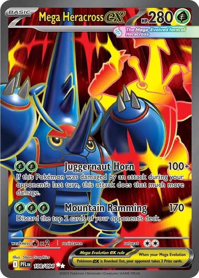 Mega Heracross ex (108/094) (ME02: Phantasmal Flames)