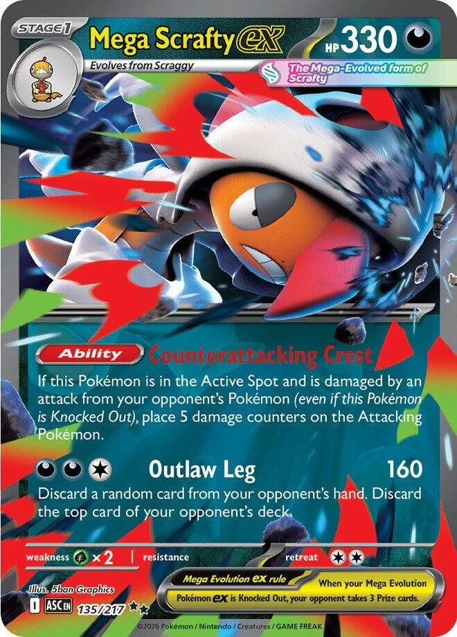 Mega Scrafty ex (135/217) (ME: Ascended Heroes)