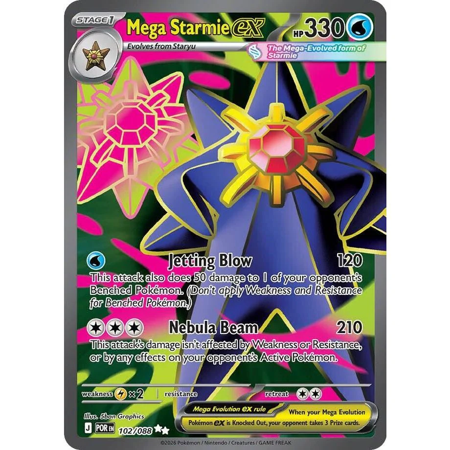 Mega Starmie ex (102/088) (ME03: Perfect Order)