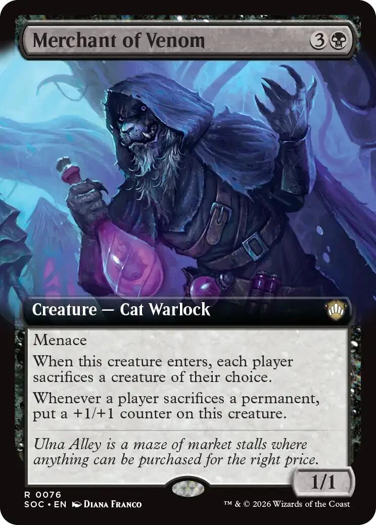 Merchant of Venom (Extended Art) (76) (Secrets of Strixhaven)