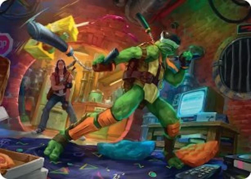 Michelangelo, Game Master Art Card (13) (Teenage Mutant Ninja Turtles)