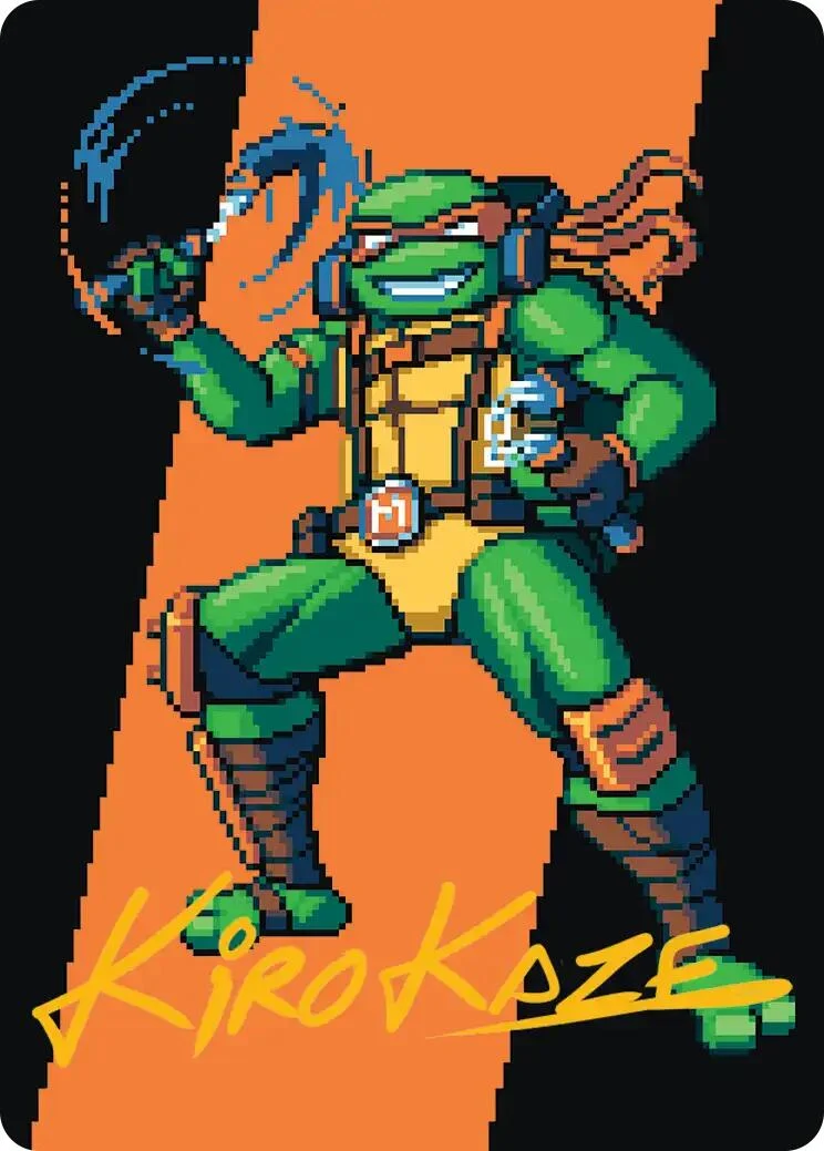 Michelangelo, the Heart Art Card (Gold-Stamped Signature) (35) (Teenage Mutant Ninja Turtles)
