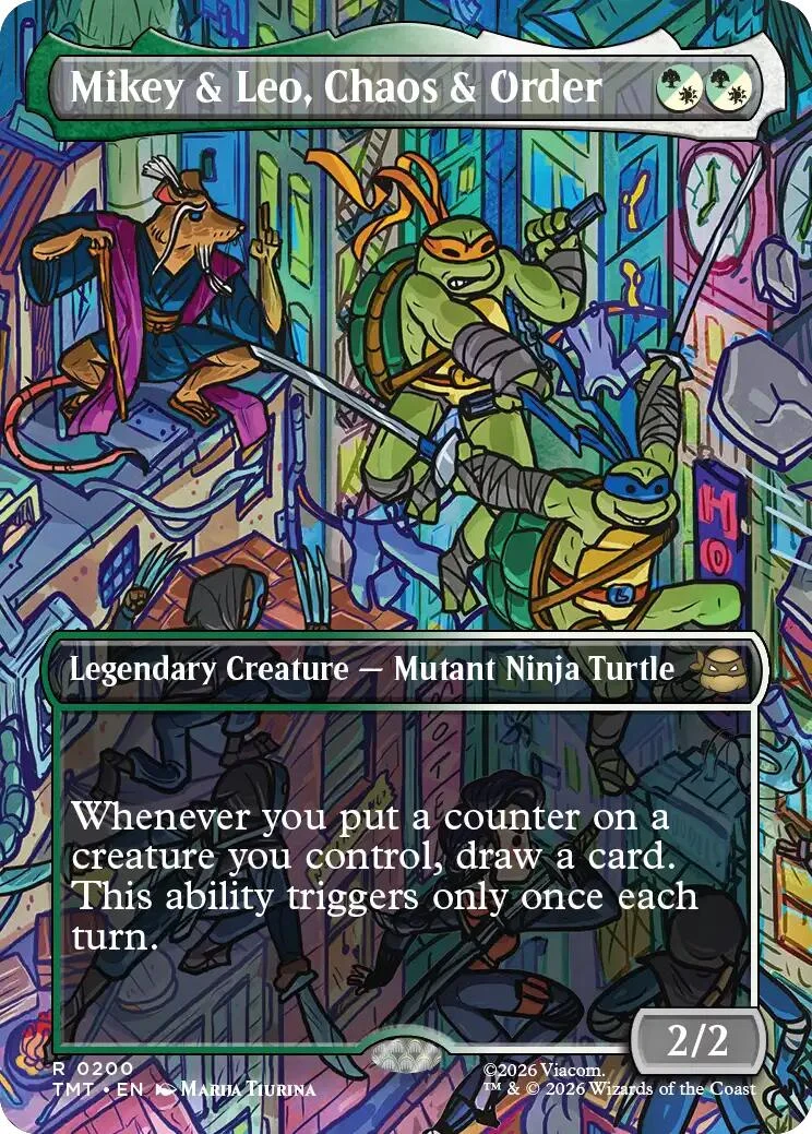 Mikey & Leo, Chaos & Order (Borderless) (200) (Teenage Mutant Ninja Turtles)