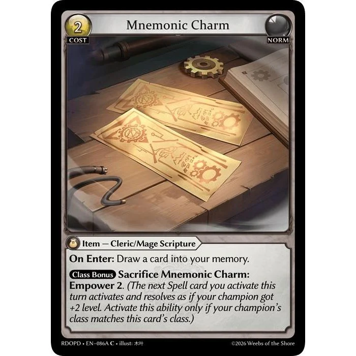 Mnemonic Charm (86A) (086A) (Radiant Origins: Pantheon)