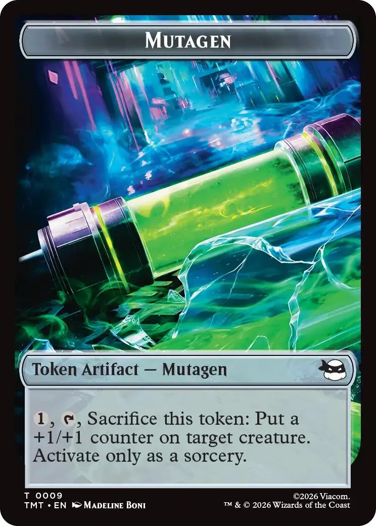 Mutagen // Food Double-Sided Token (9 // 8) (Teenage Mutant Ninja Turtles)