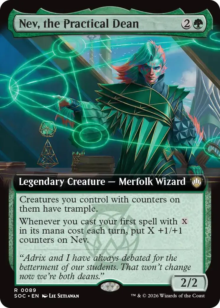 Nev, the Practical Dean (Extended Art) (89) (Secrets of Strixhaven)