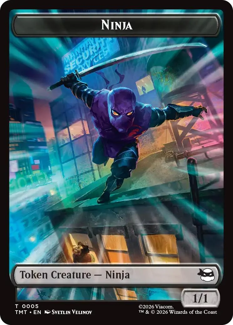 Ninja // Food Double-Sided Token (5 // 8) (Teenage Mutant Ninja Turtles)