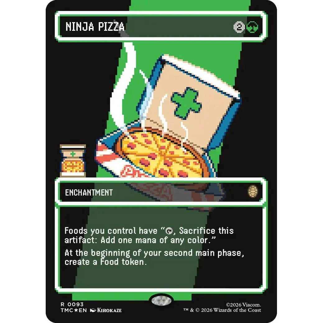 Ninja Pizza (Borderless) (Surge Foil) (93) (Teenage Mutant Ninja Turtles)