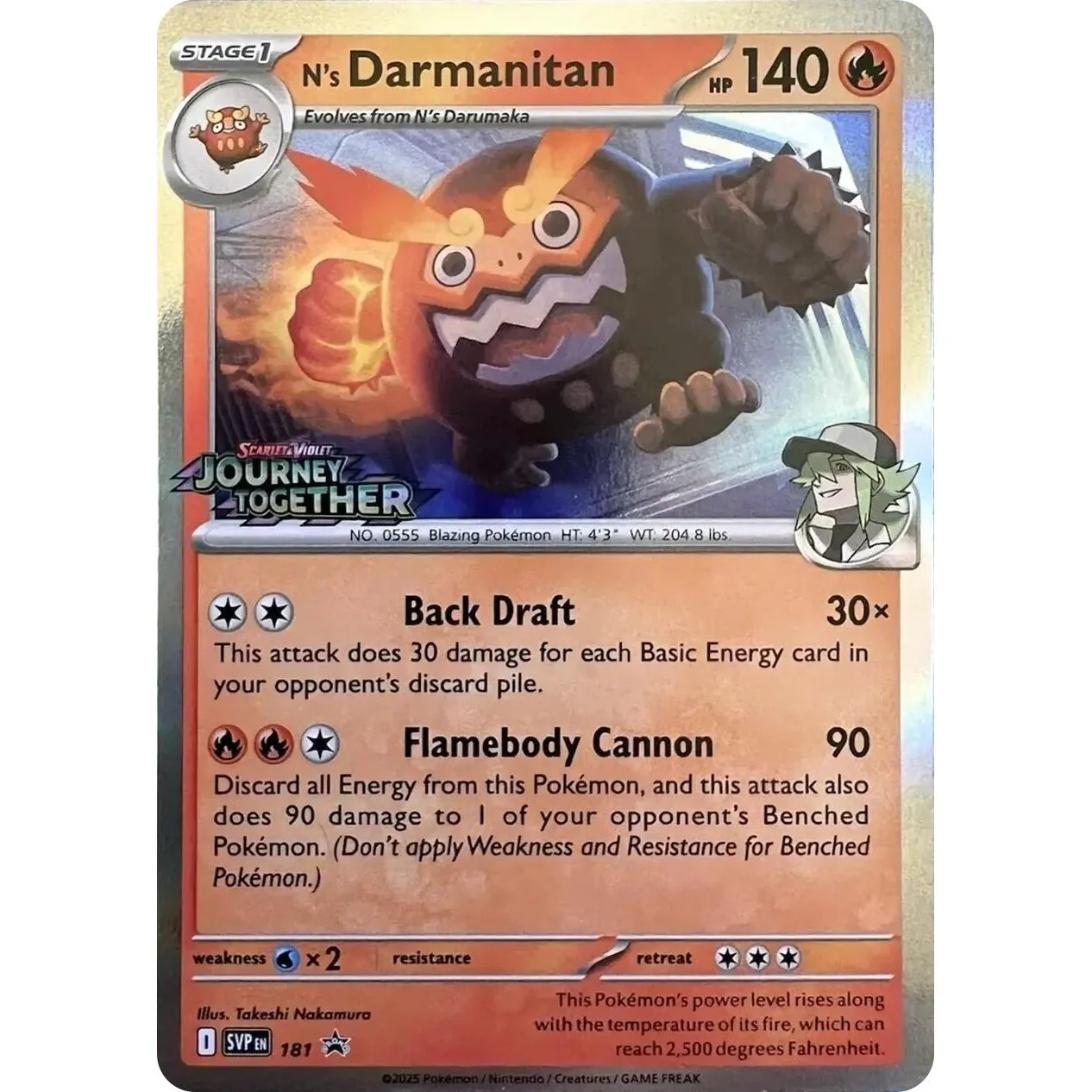 N's Darmanitan - 181 (Prerelease) (181) (SV: Scarlet & Violet Promo Cards)