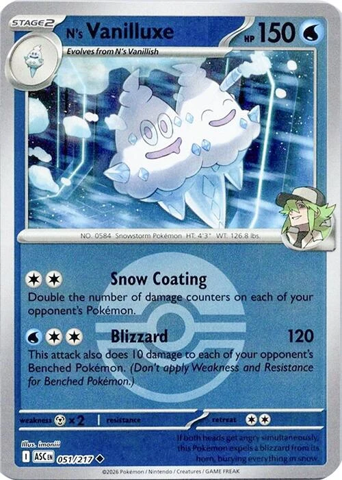 N's Vanilluxe (Poke Ball) (051/217) (ME: Ascended Heroes)