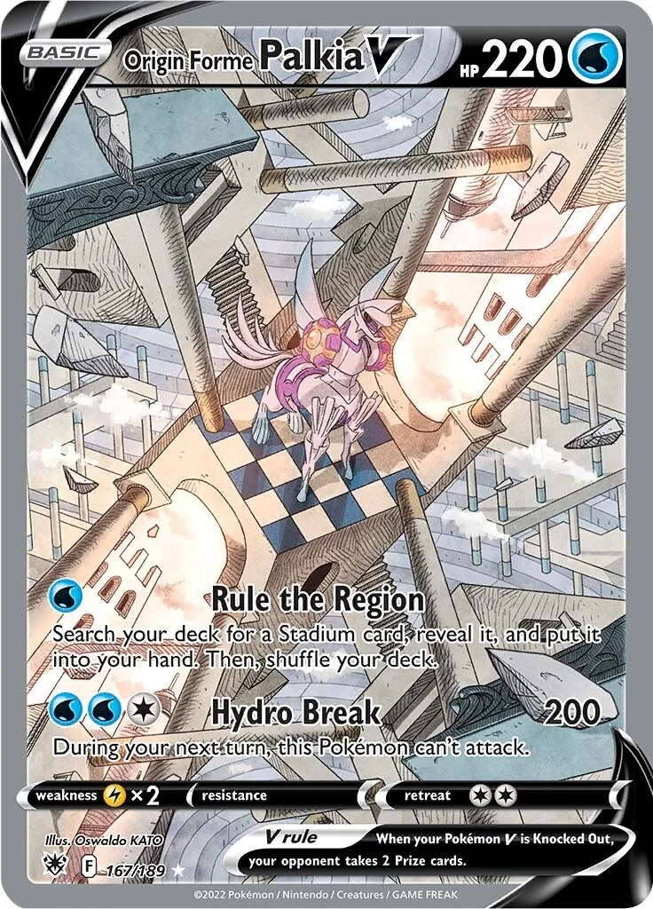 Origin Forme Palkia V (Alternate Full Art) (167/189) (SWSH10: Astral Radiance)