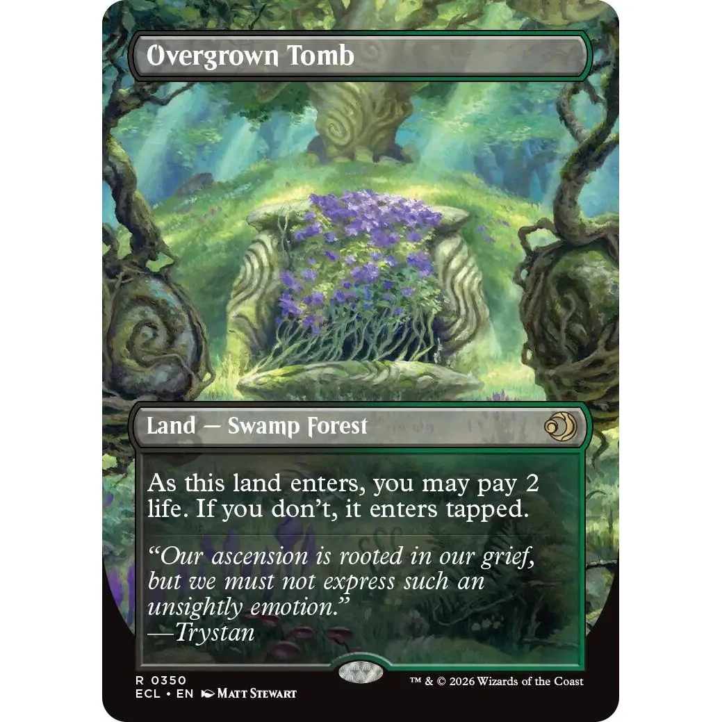Overgrown Tomb (Borderless) (350) (Lorwyn Eclipsed)