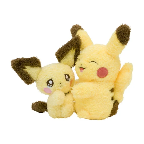 Pichu & Pikachu Hugging Plush - Pokémon Centre Plush - Image 5