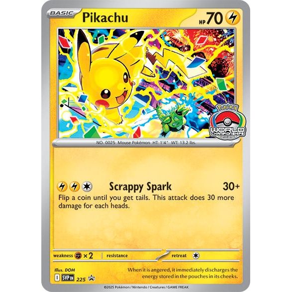 Pikachu - 225 (World Championship 2025) (225) (SV: Scarlet & Violet Promo Cards)