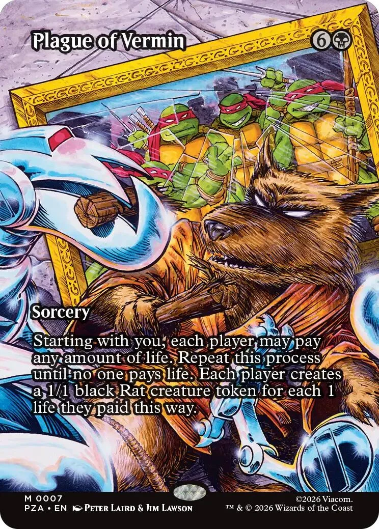 Plague of Vermin (Borderless) (7) (Teenage Mutant Ninja Turtles Source Material)