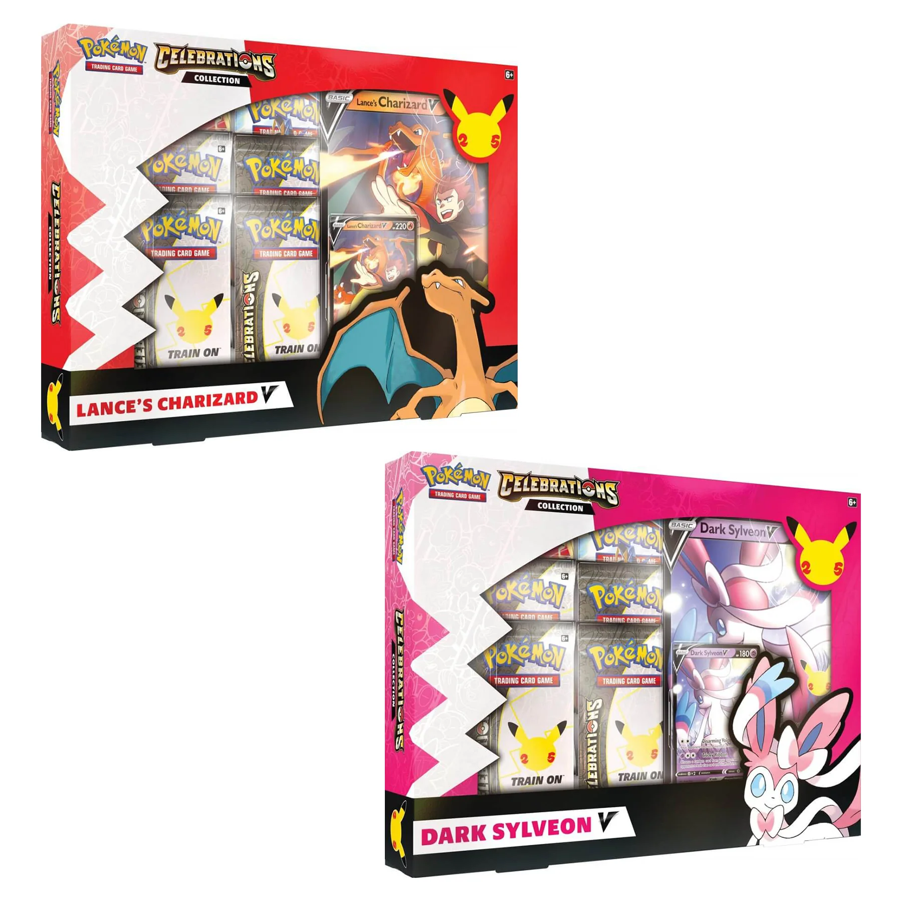 POKÉMON TCG Celebrations -Lance’s Charizard V & Dark Sylveon V Boxes