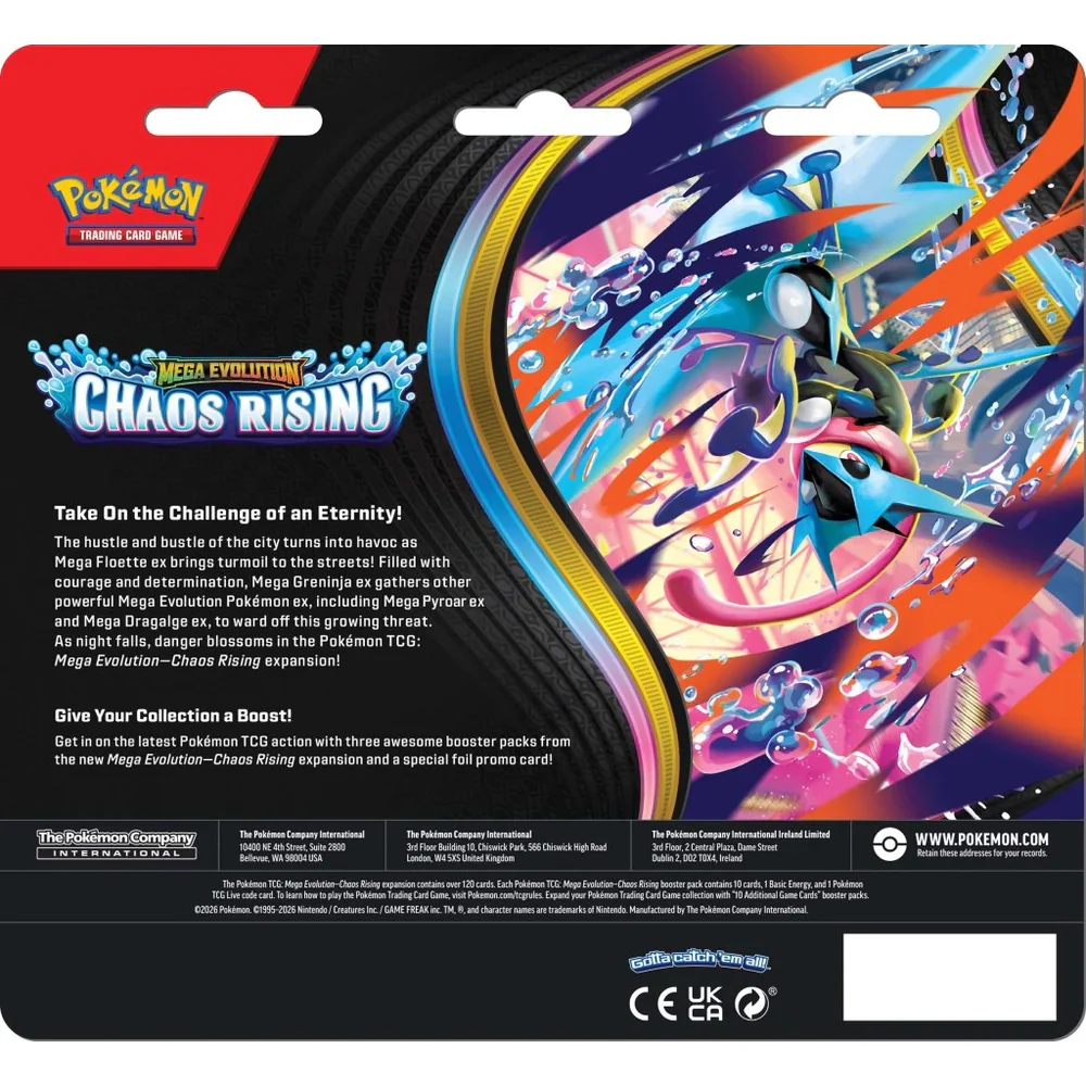 POKÉMON TCG: Mega Evolution ME04 - Chaos Rising 3-Booster Blister - Image 2