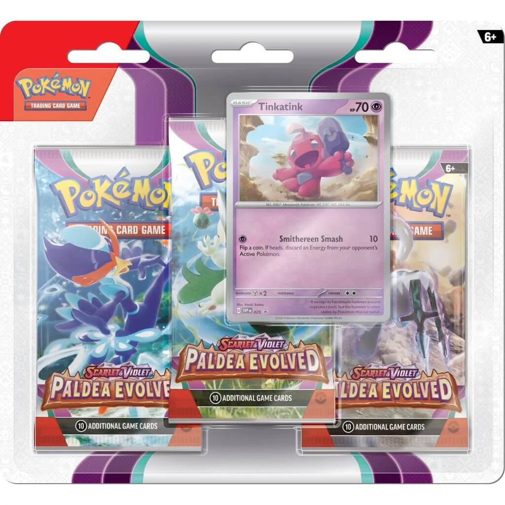 POKÉMON TCG Scarlet & Violet 2: Paldea Evolved Three-Booster Blister - Image 2