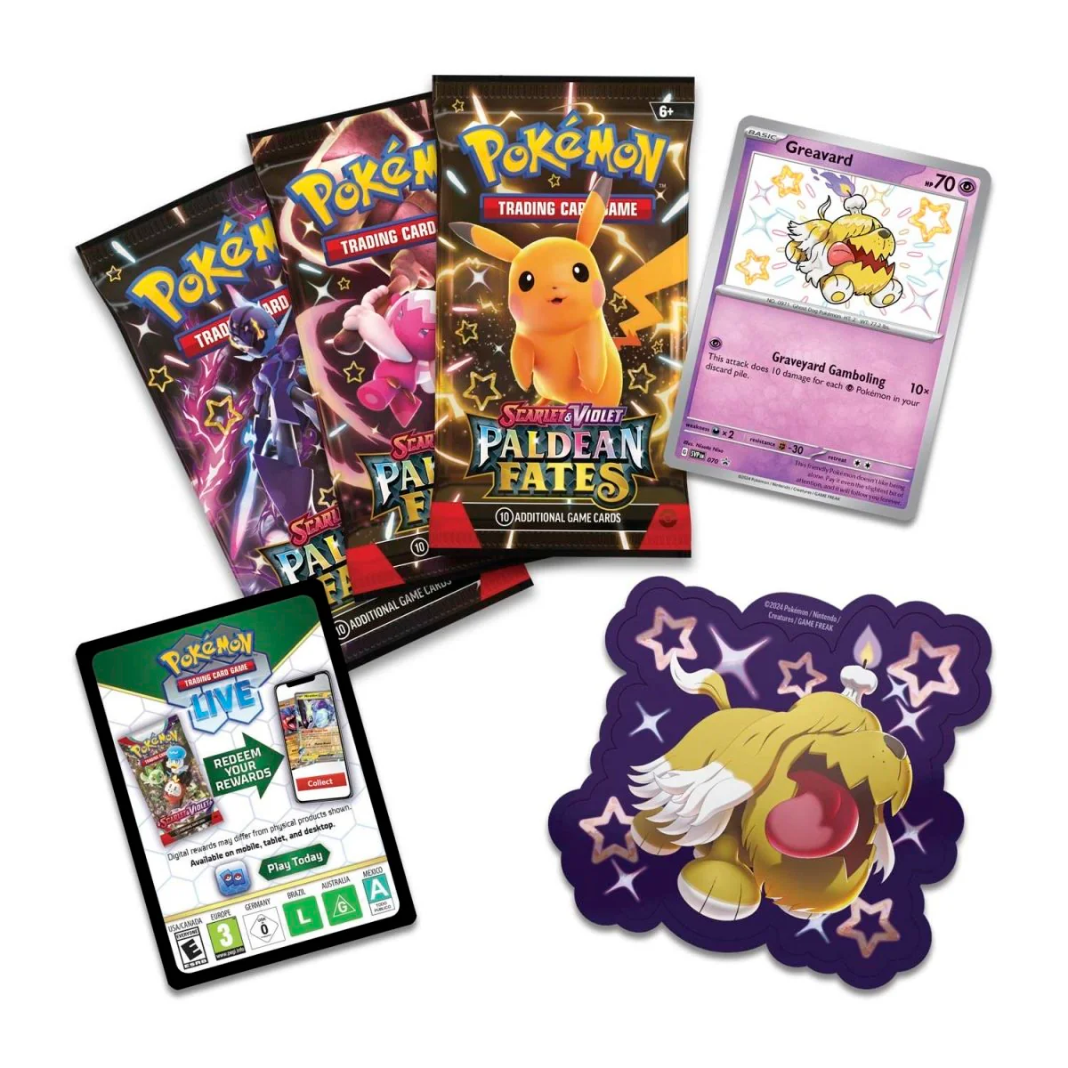 POKÉMON TCG Scarlet & Violet 4.5: Paldea Fates Tech Sticker Blister - Image 2