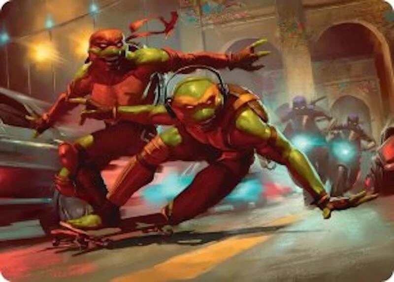 Raph & Mikey, Troublemakers Art Card (17) (Teenage Mutant Ninja Turtles)
