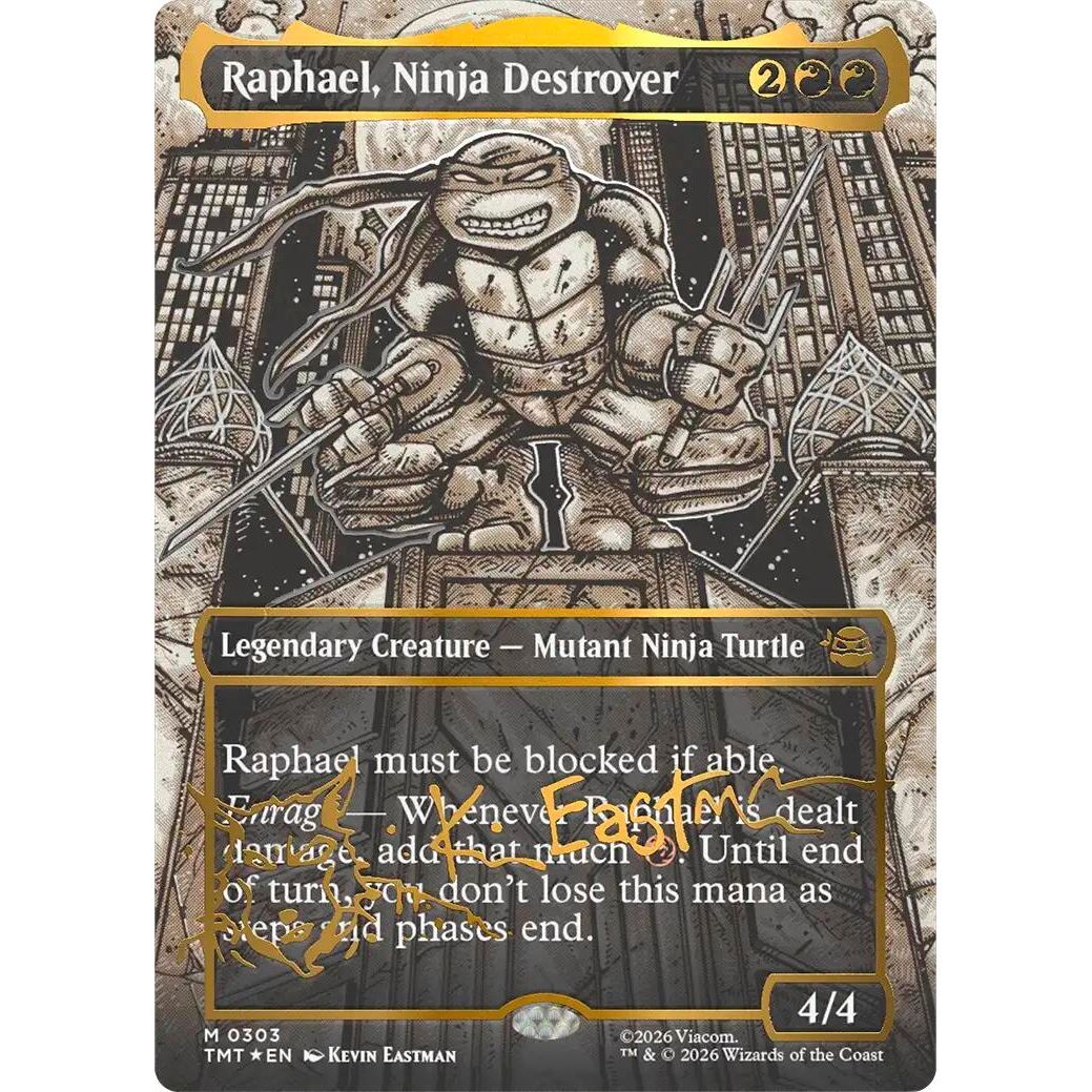 Raphael, Ninja Destroyer (Borderless) (Gold-Stamped Signature) (303) (Teenage Mutant Ninja Turtles)