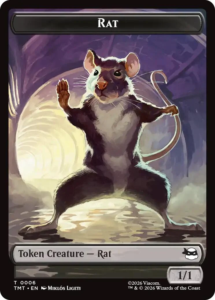 Rat // Food Double-Sided Token (6 // 8) (Teenage Mutant Ninja Turtles)