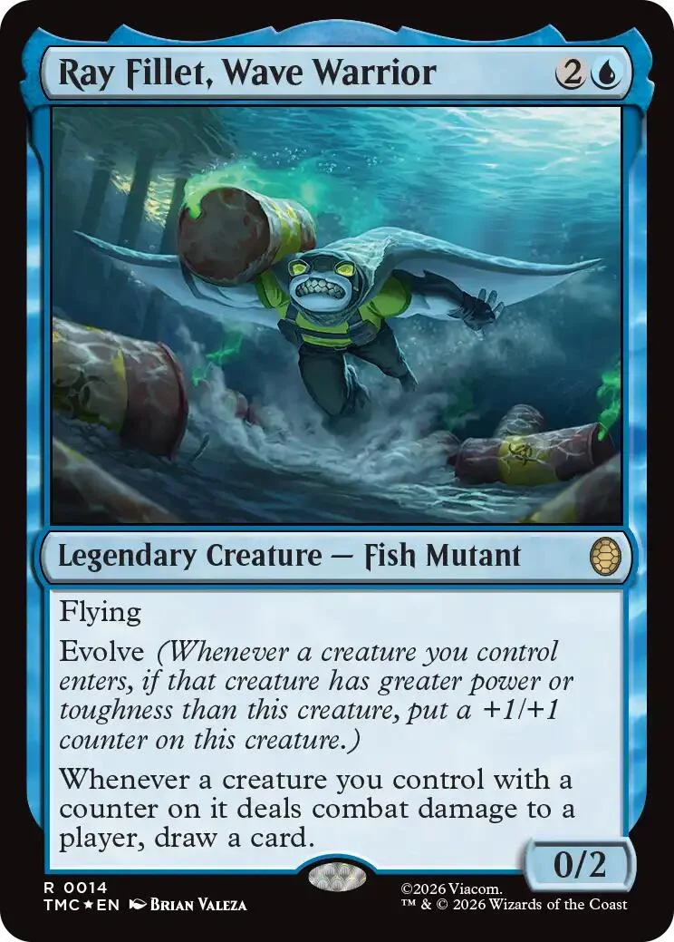 Ray Fillet, Wave Warrior (Surge Foil) (14) (Teenage Mutant Ninja Turtles)
