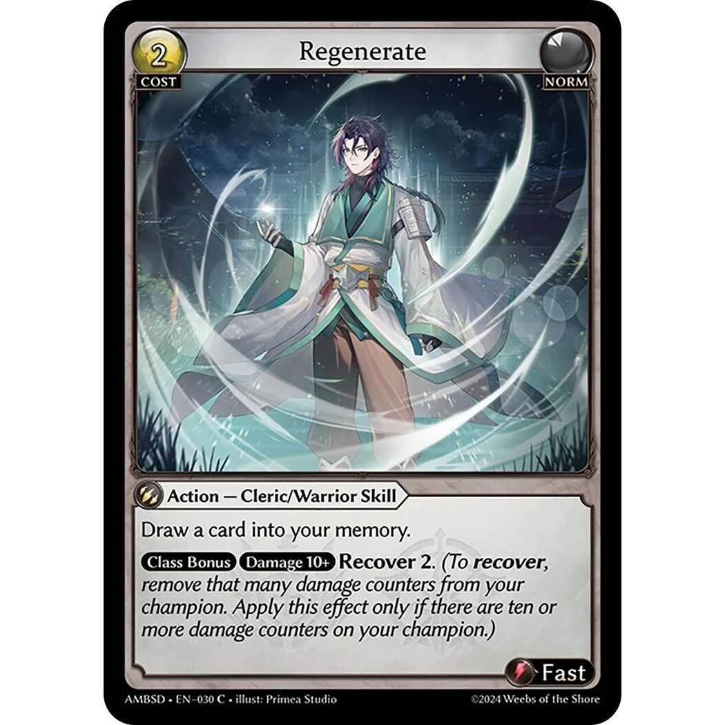 Regenerate (030) (Mortal Ambition Starter Decks)