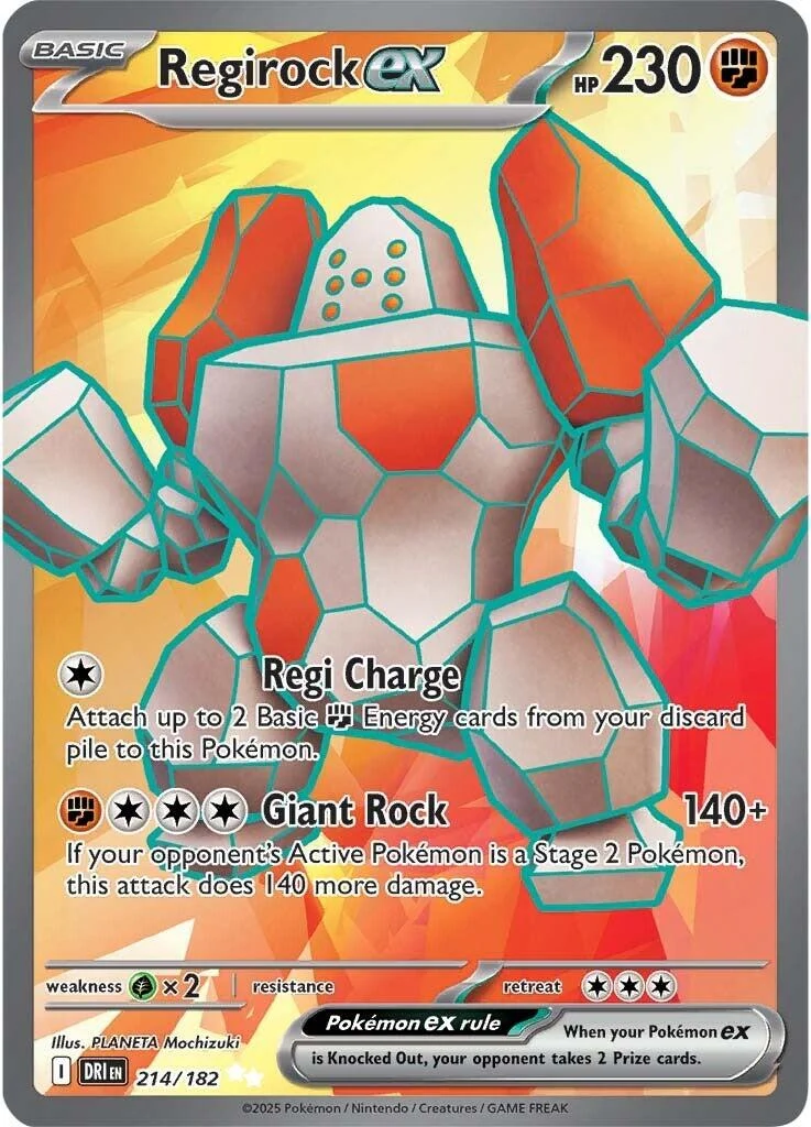 Regirock ex (214/182) (SV10: Destined Rivals)