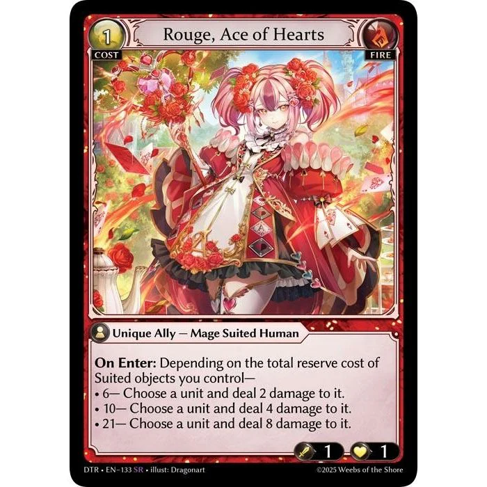 Rouge, Ace of Hearts (133) (Distorted Reflections)