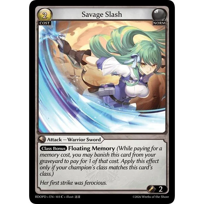 Savage Slash (103) (Radiant Origins: Pantheon)
