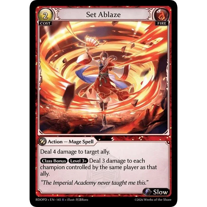 Set Ablaze (145) (Radiant Origins: Pantheon)
