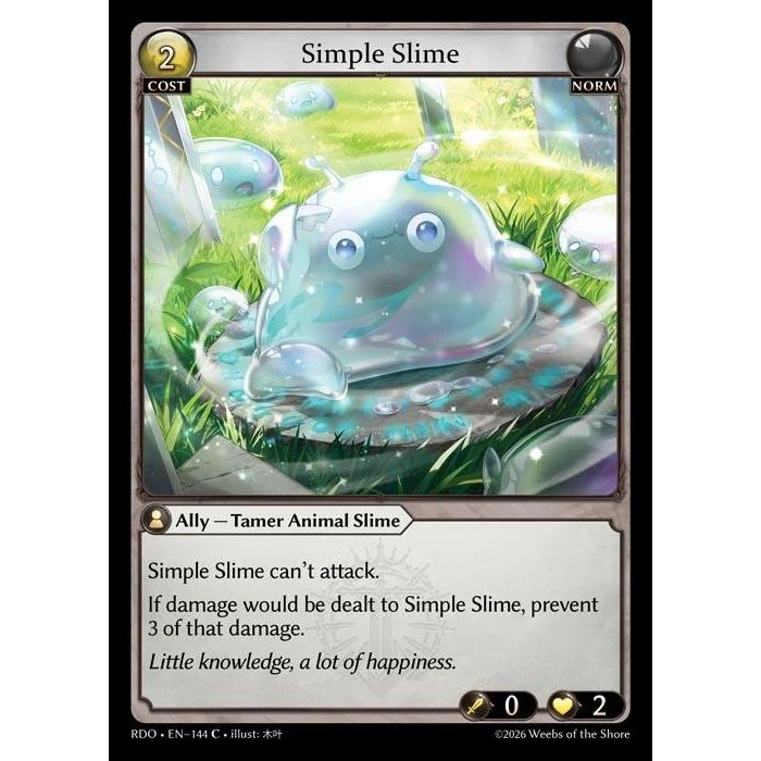 Simple Slime (Curio Foil) (144) (Radiant Origins)