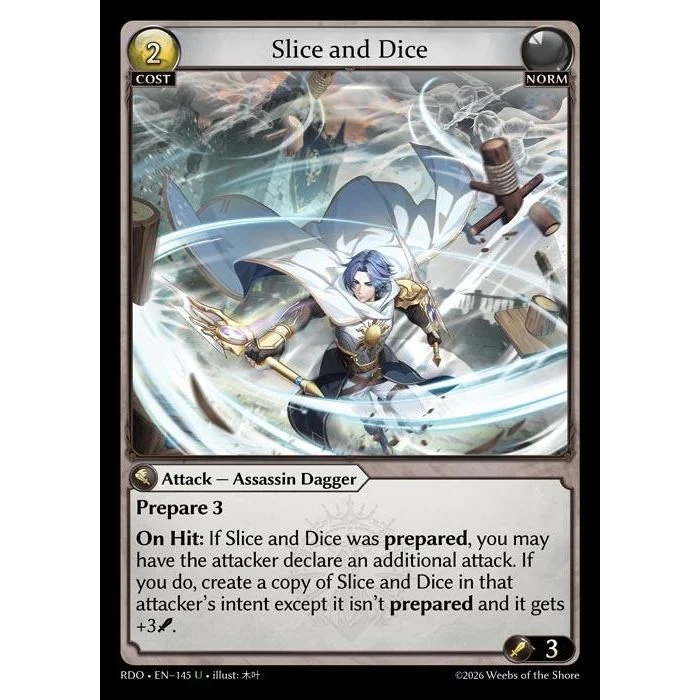 Slice and Dice (Curio Foil) (145) (Radiant Origins)