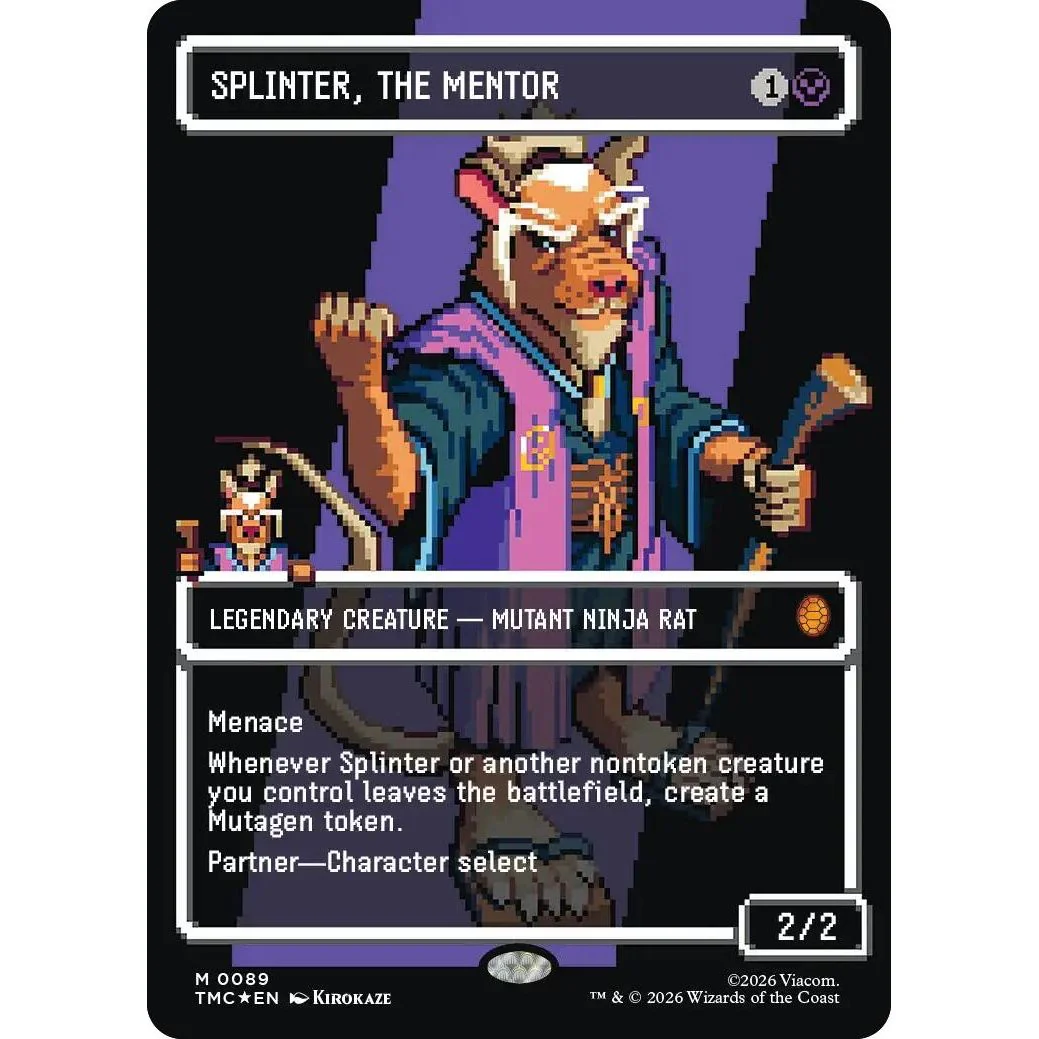 Splinter, the Mentor (0089) (Borderless) (Surge Foil) (89) (Teenage Mutant Ninja Turtles)
