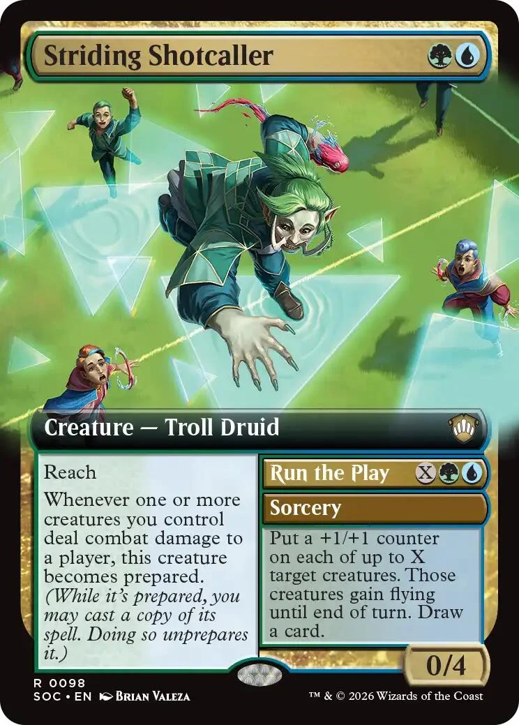 Striding Shotcaller (Extended Art) (98) (Secrets of Strixhaven)