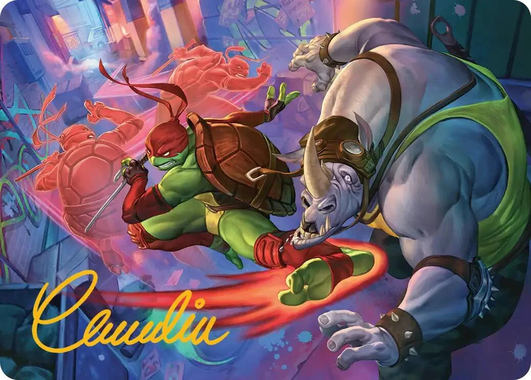 Super Combo Art Card (Gold-Stamped Signature) (44) (Teenage Mutant Ninja Turtles)