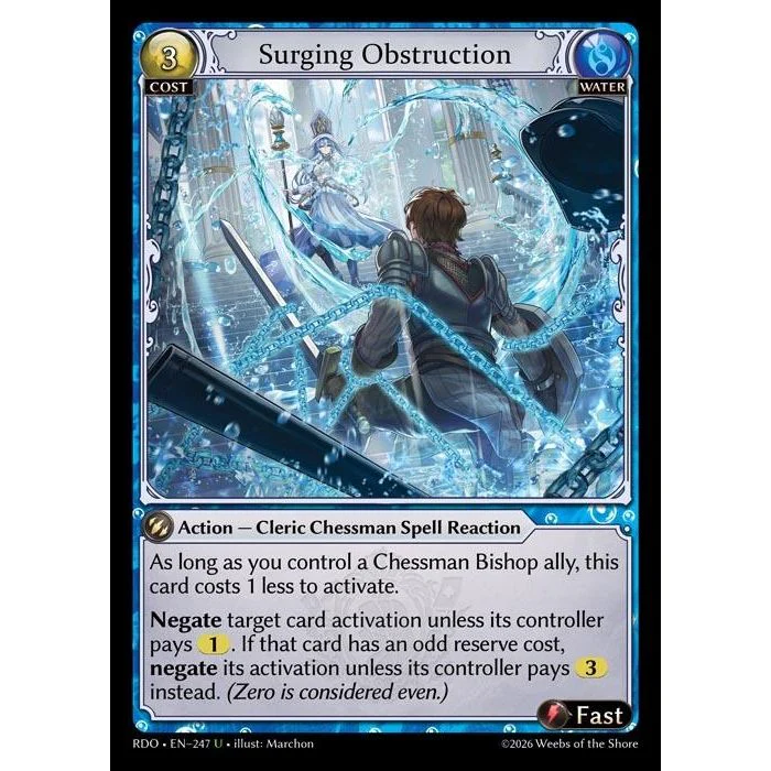 Surging Obstruction (Curio Foil) (247) (Radiant Origins)