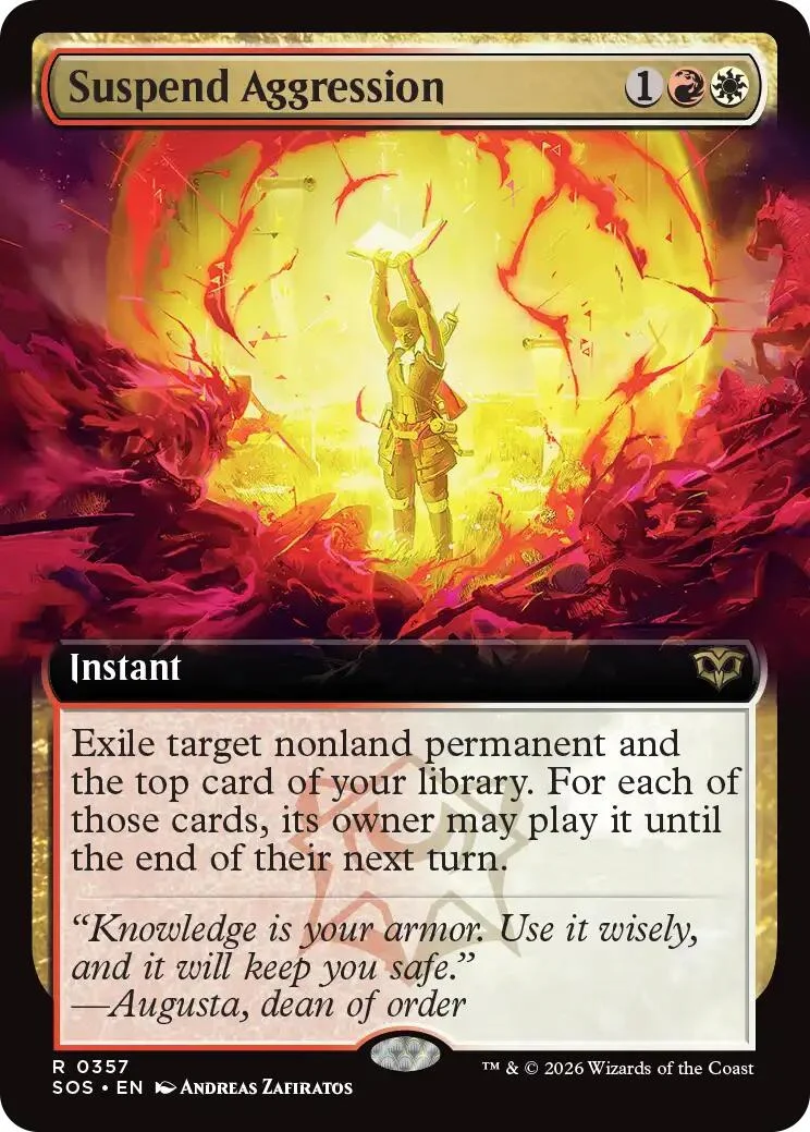 Suspend Aggression (Extended Art) (357) (Secrets of Strixhaven)