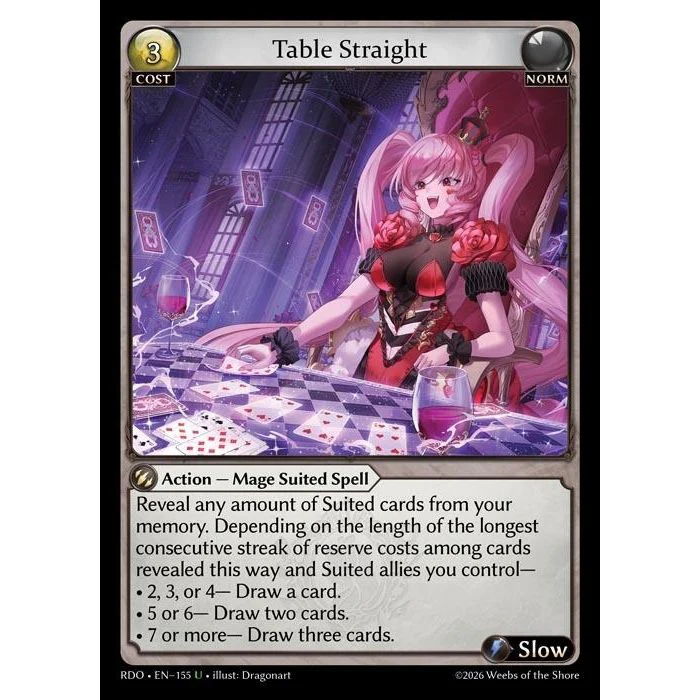 Table Straight (155) (Radiant Origins)