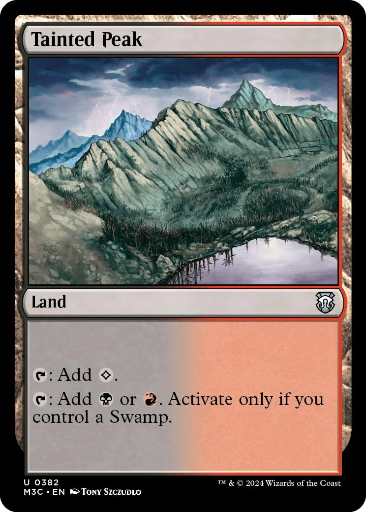 Tainted Peak (Ripple Foil) (382) (Modern Horizons 3)
