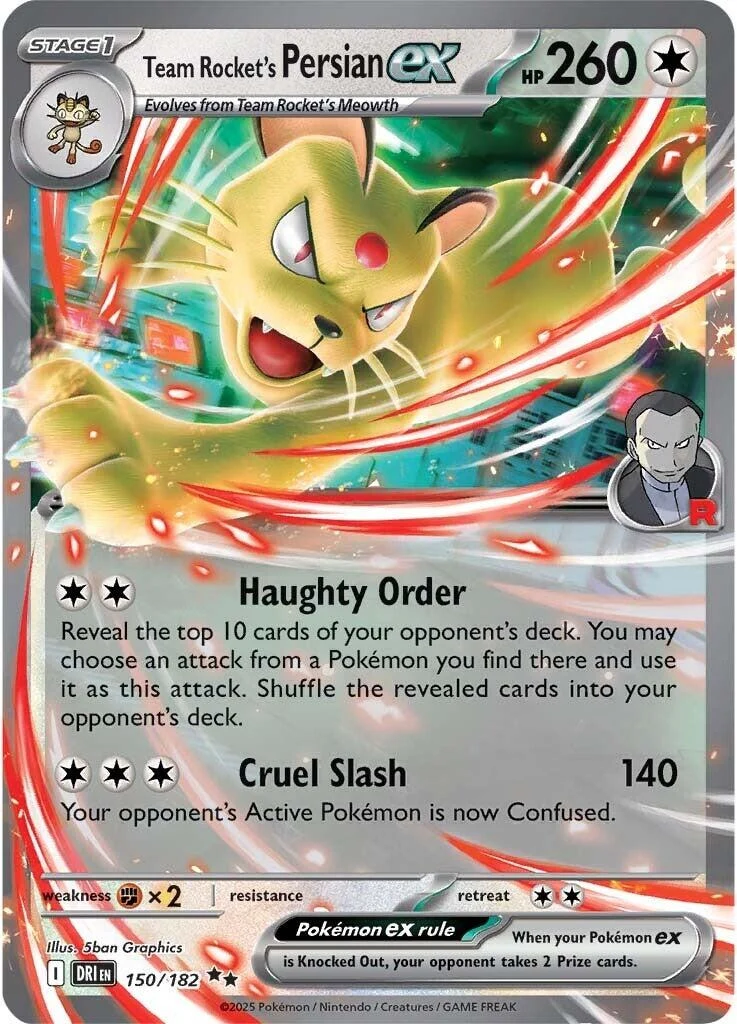 Team Rocket's Persian ex (150/182) (SV10: Destined Rivals)