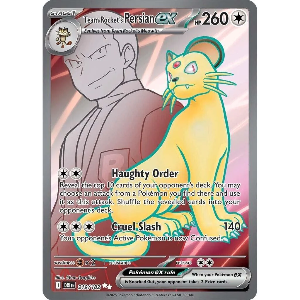 Team Rocket's Persian ex (219/182) (SV10: Destined Rivals)