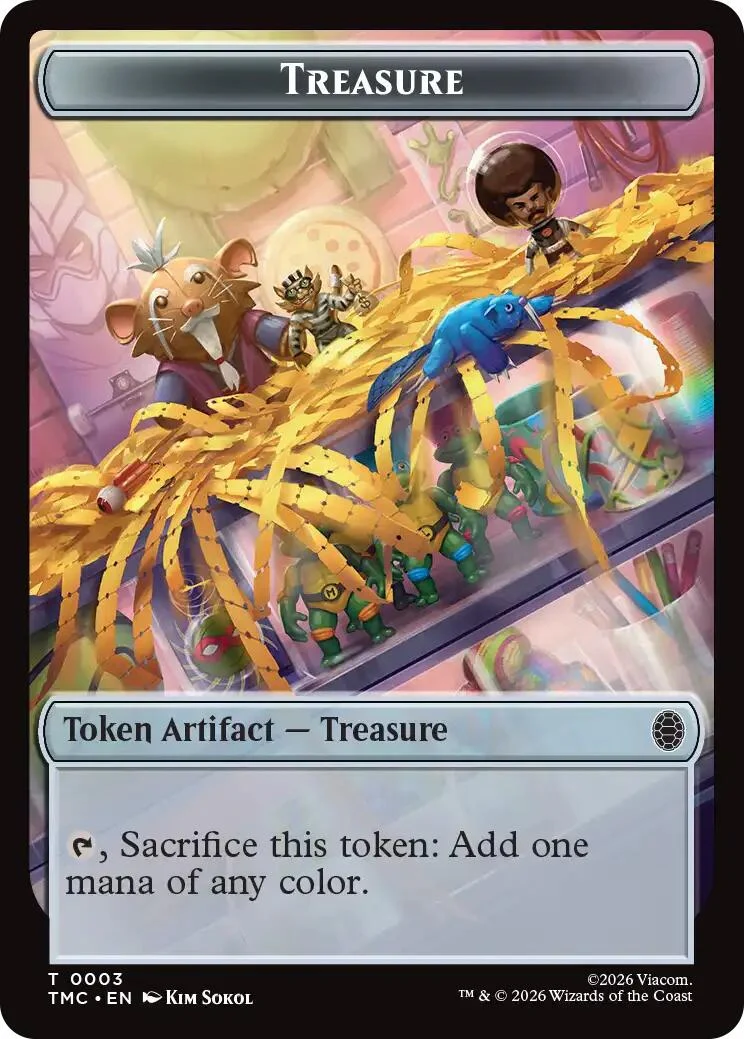 Treasure // Copy Double-Sided Token (3 // 1) (Teenage Mutant Ninja Turtles)