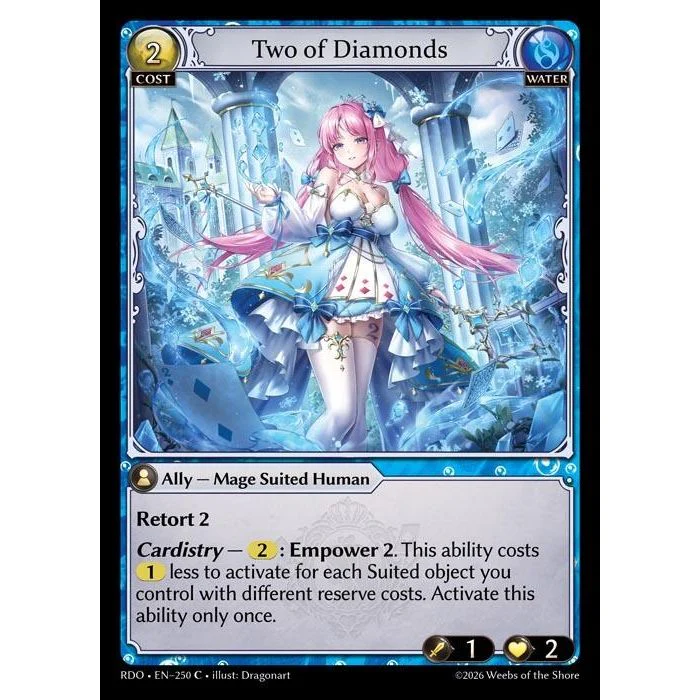 Two of Diamonds (Curio Foil) (250) (Radiant Origins)